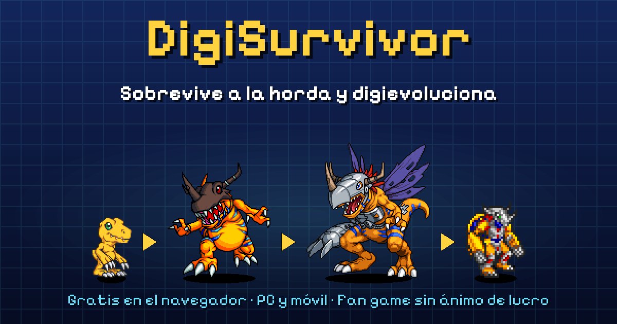 DigiSurvivor title with a partner digivolving from Rookie to Mega